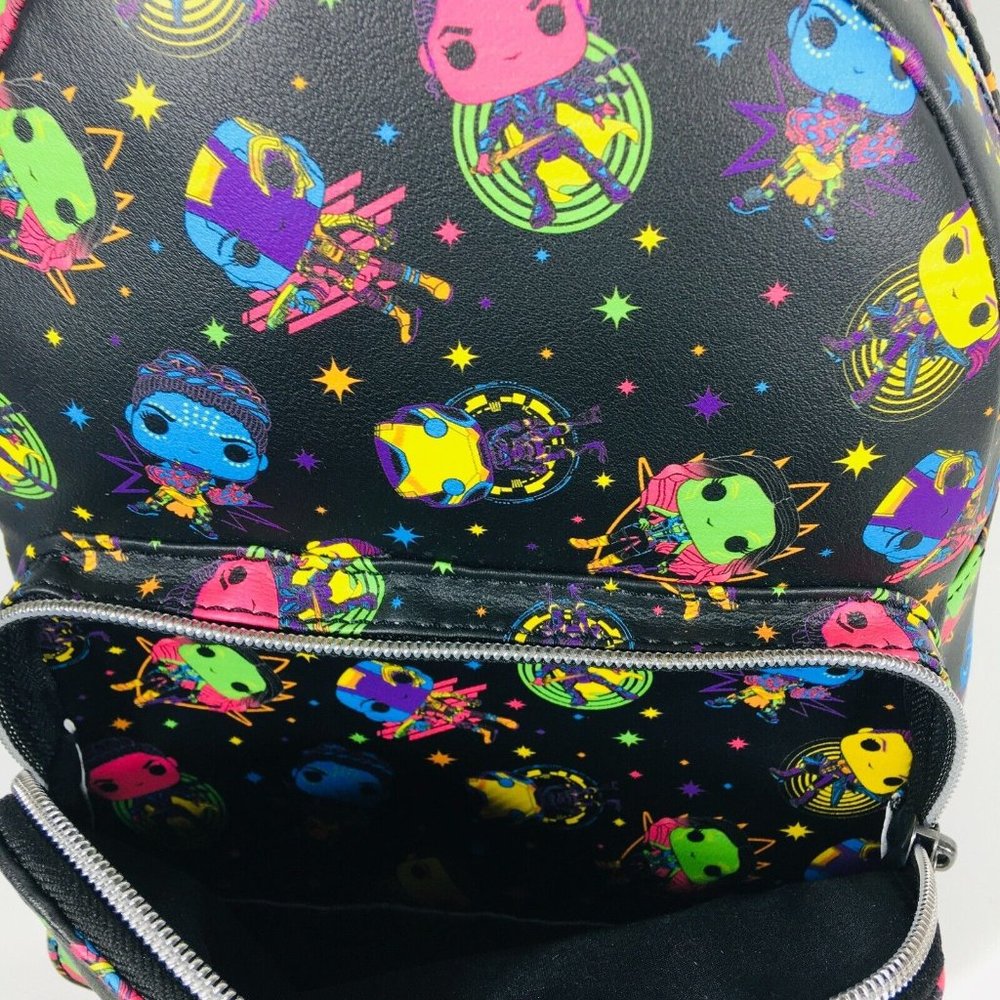Funko Marvel Infinity Saga Woman Black Light Neon Print 11.5" Mini Backpack - Picture 11 of 14